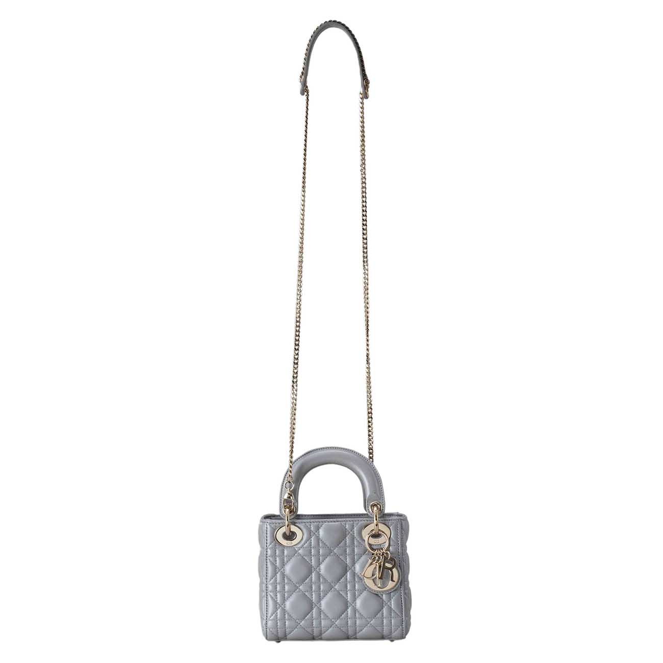 CHRISTIAN DIOR(USED)크리스찬디올 램스킨 레이디디올 미니